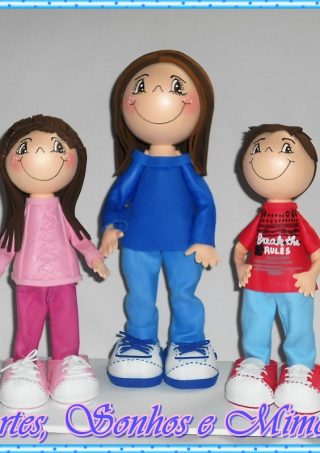 Mãe e filhos