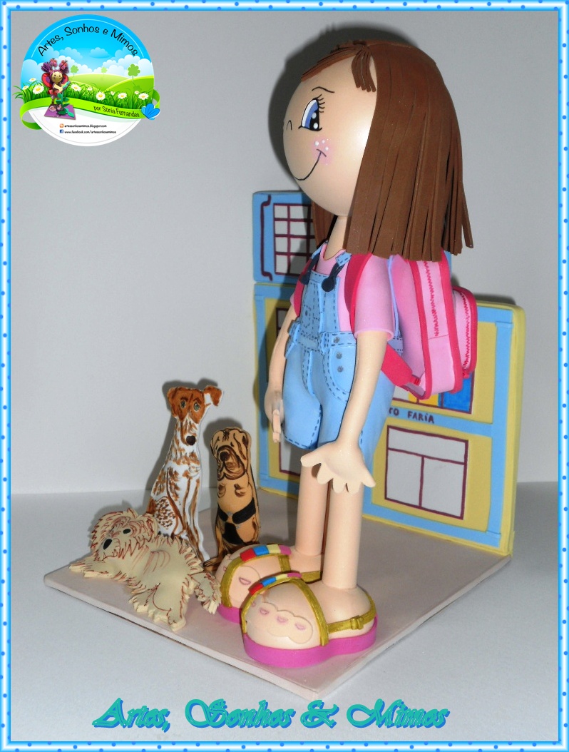 Menina na Escolinha e os seus Cachorrinhos - Image 5