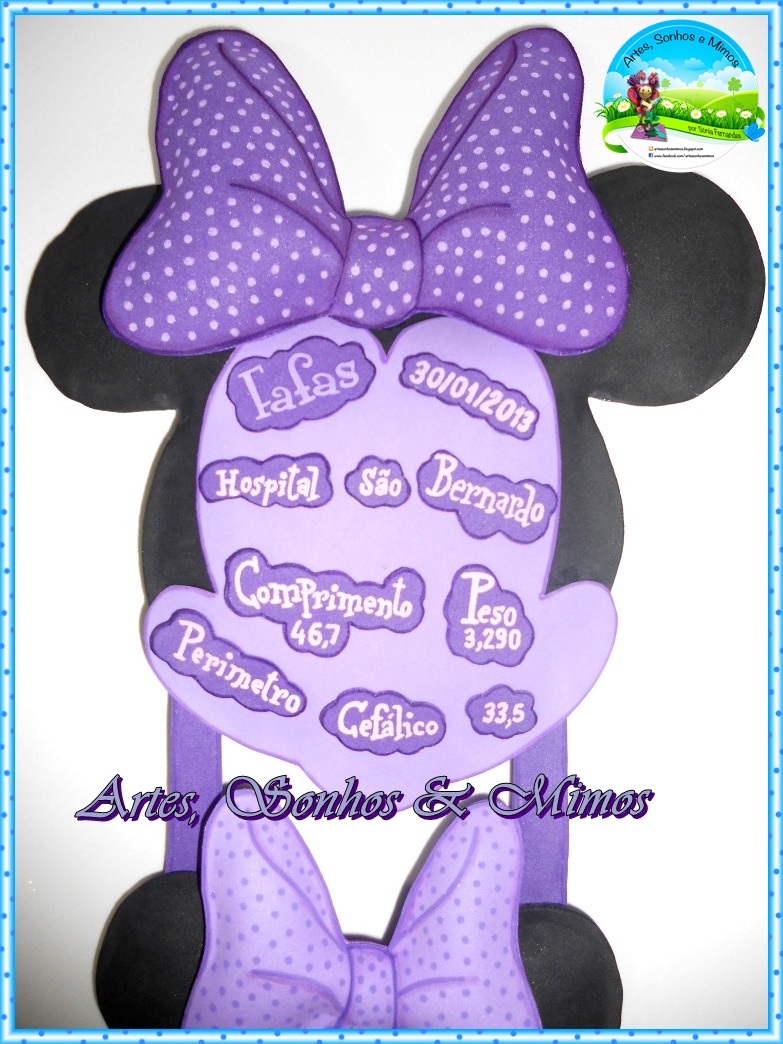 Quadro Nascimento Minnie Lilás - Image 3