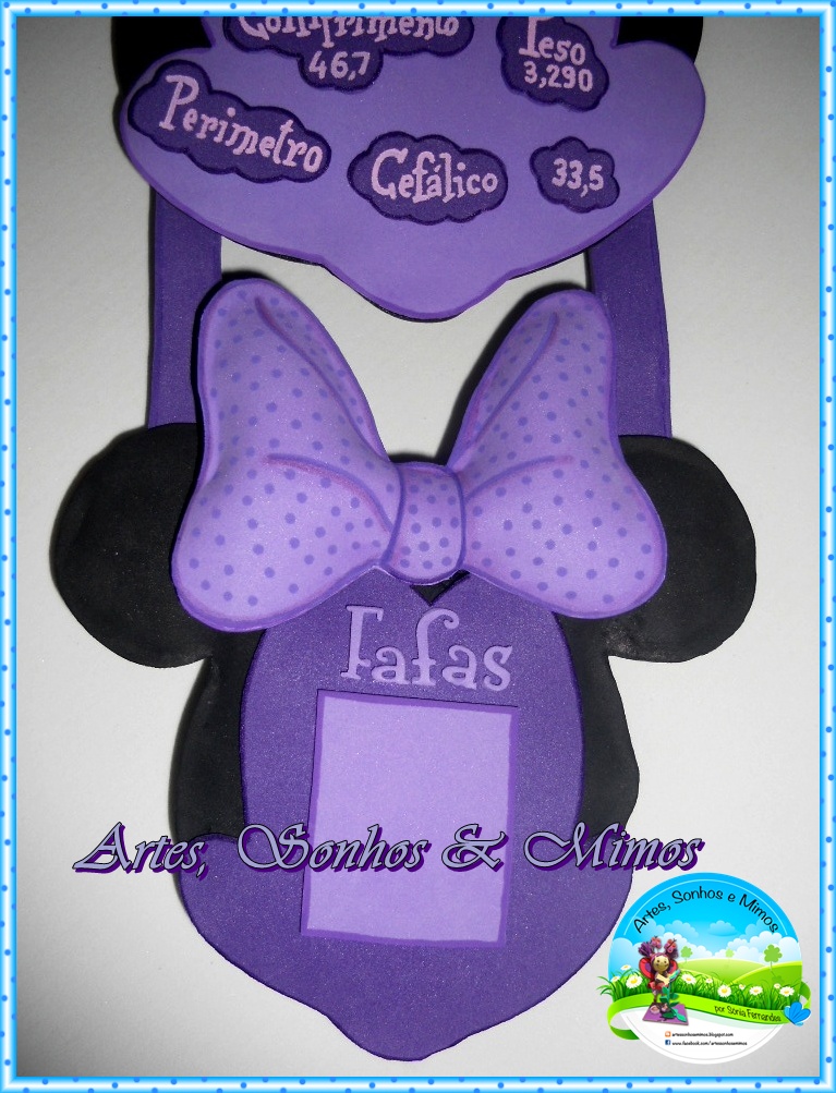 Quadro Nascimento Minnie Lilás - Image 4
