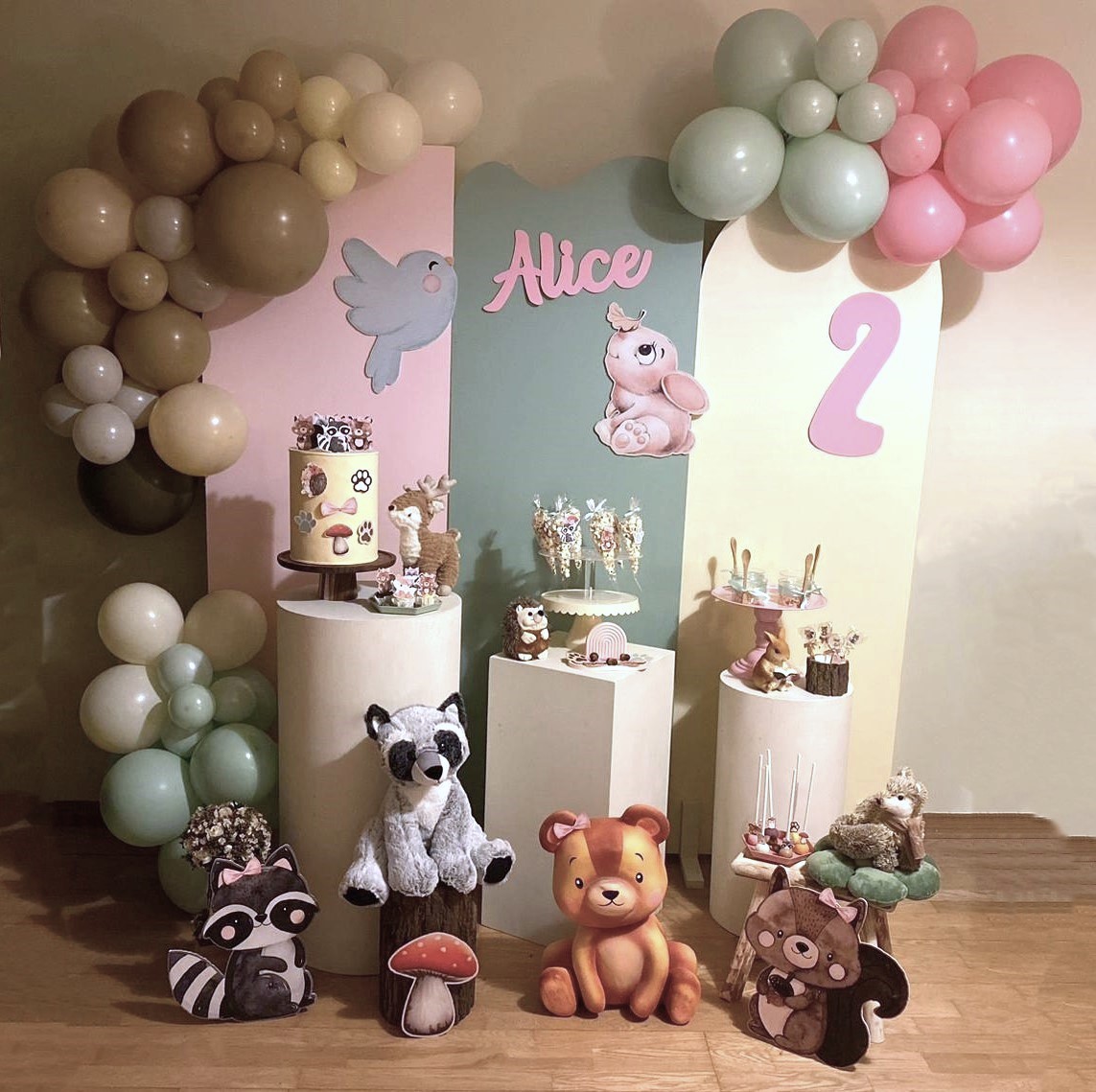 Festa de Aniversário Tema Animais do Bosque da Alice